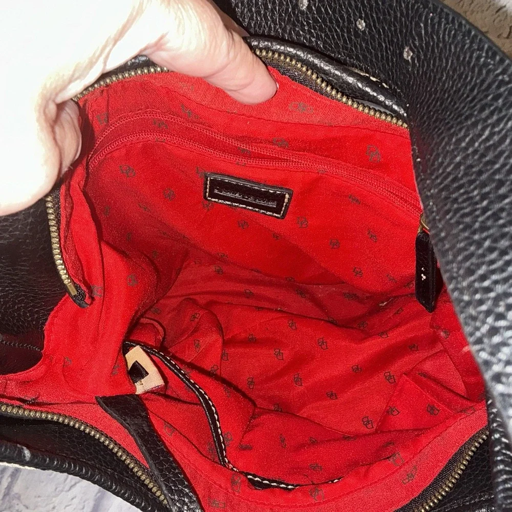 VNTG‎ DOONEY & BOURKE Hobo Shoulder Bag Monogram Leather Strap & Coin Purse